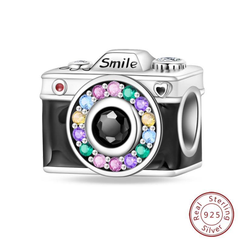 copper Camera Pendant Charm Fashion Travel Collection Bead Charms Compatible With Womens Bracelets Do It Yourself Jewellery Gifts