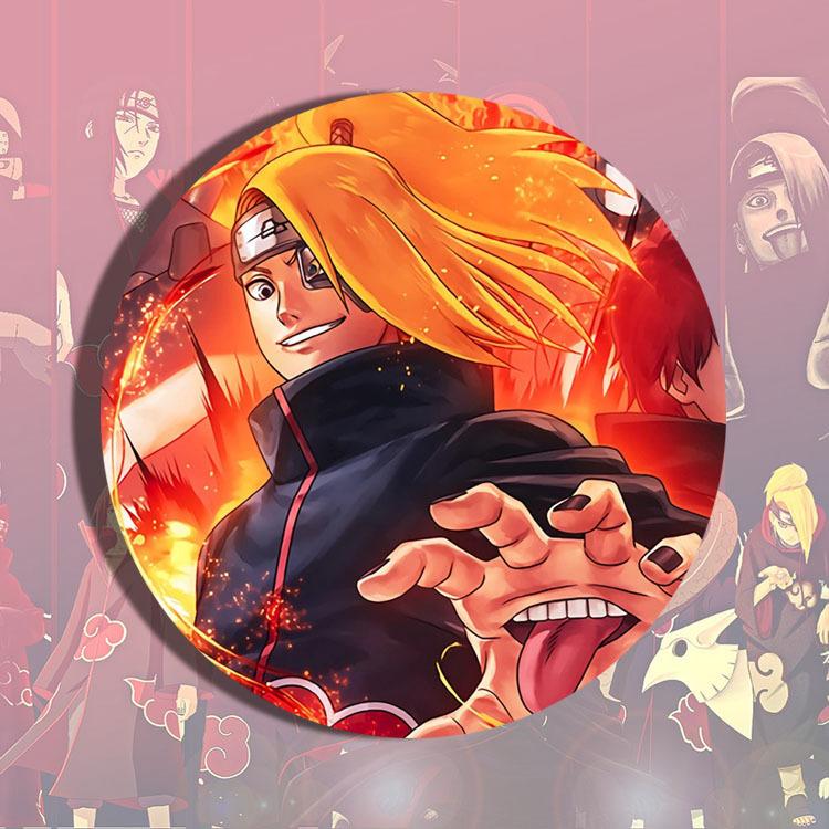 Sasuke Naruto Itachi Madara Kakashi Anime Badge Pin Metal Enamel Lapel Pin Cosplay Accessories Brooch Keychain Gift For Fans