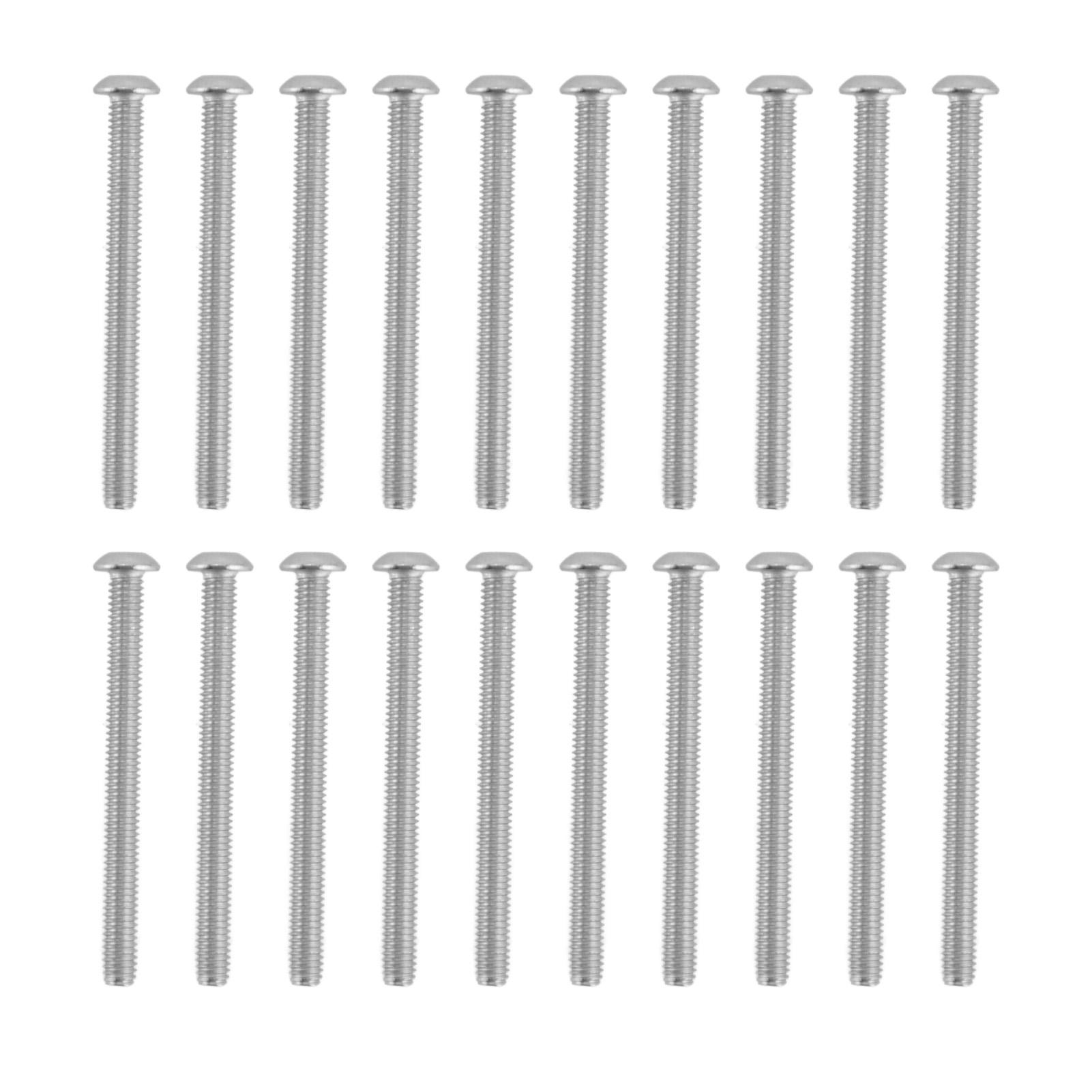 

50Pcs Button Head Socket Caps Screws Galvanized Steel M4 for Classified Instruments