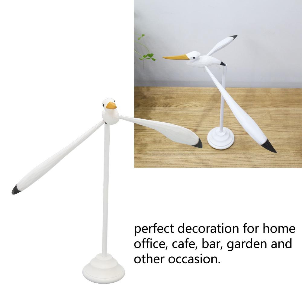 5pcs White Seagull Statue Balancing Nautical Sculpture Mobiles Seagull Figurine  For Patio