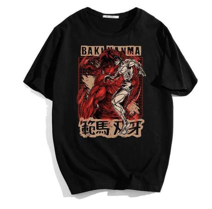 

BAKI-DOU YUJIRO HANMA Cosplay Anime Manga T-Shirt Tee Undershirt 100% Cotton 4XL