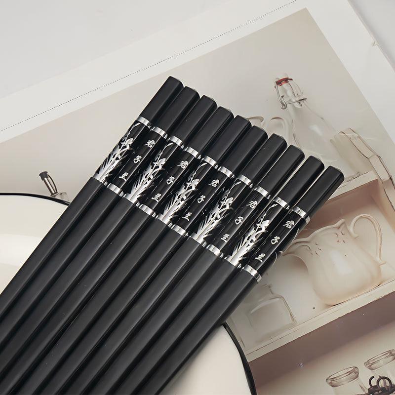 Abay Embossed Clivia Alloy Chopsticks