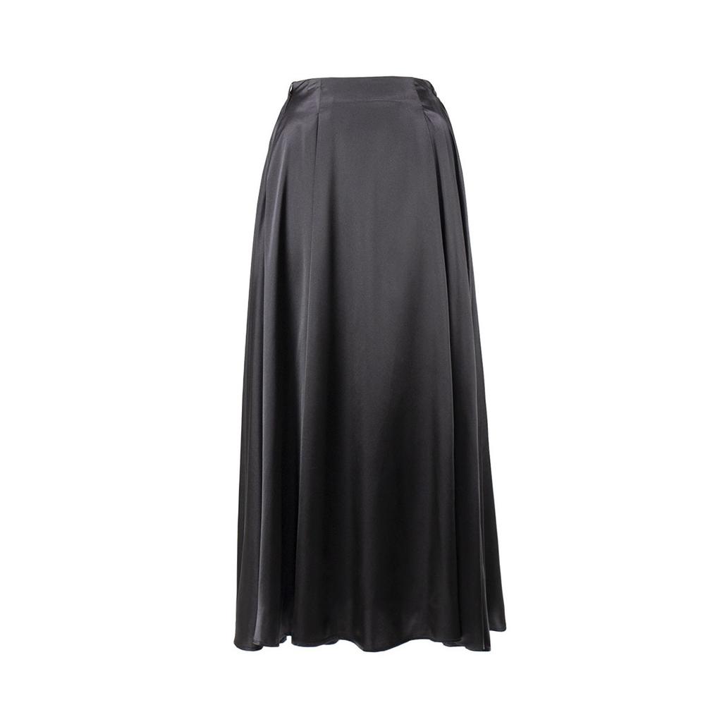Skirt Women's Spring and Summer Temperament Elegant High-waisted Satin Satin Long Skirt