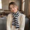 Harajuku Striped Scarf Collocation Clothing Accessories Knitted Shawl Long Narrow Scarves  Winter