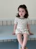 Adorable Summer Girls Two Piece Outfit Set Soft Breathable Cotton Pajama Shorts