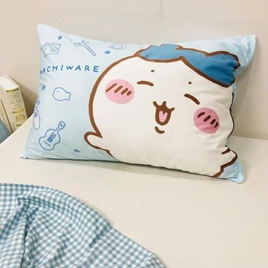 MORIPiLO Chiikawa Pillow Cover Hachiwari (Melting Soft Texture Smooth Pillowcase) 43x63cm Usable Parents Children Unisex Washable Cute Goods Plush Toy