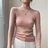 Women's Knitted Jumper Autumn Winter Half-high Neck SlimLong-sleeved Pullover Sweater Women's Knitted Bottoming Shirt