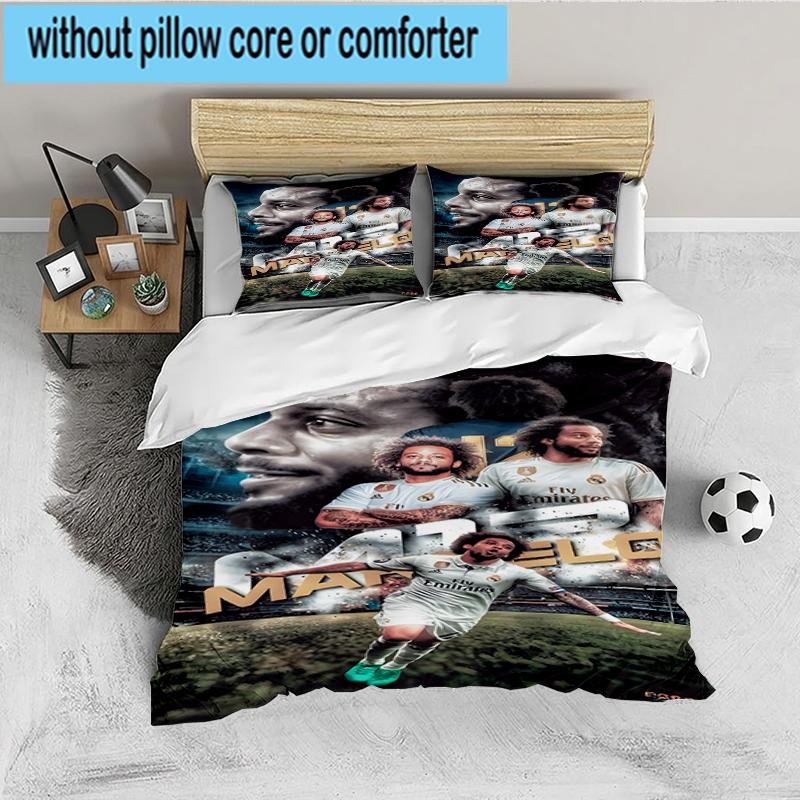 3PCS Real Vieira Football Legend Bedding set,Ideal for1pc Duvet Cover And 2pcs Pillowcases Perfect for Christmas gift,Ideal for Bedroom, Dormitory