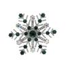 Stylish Snowflake Crystal Brooch Lightweight Alloy Lapel Pin Secure Fastening Design For Office Outfit Decoration