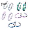 Artificial Opal Jewelry 1 Pair Lady Hoop Earrings Faux Moonstone