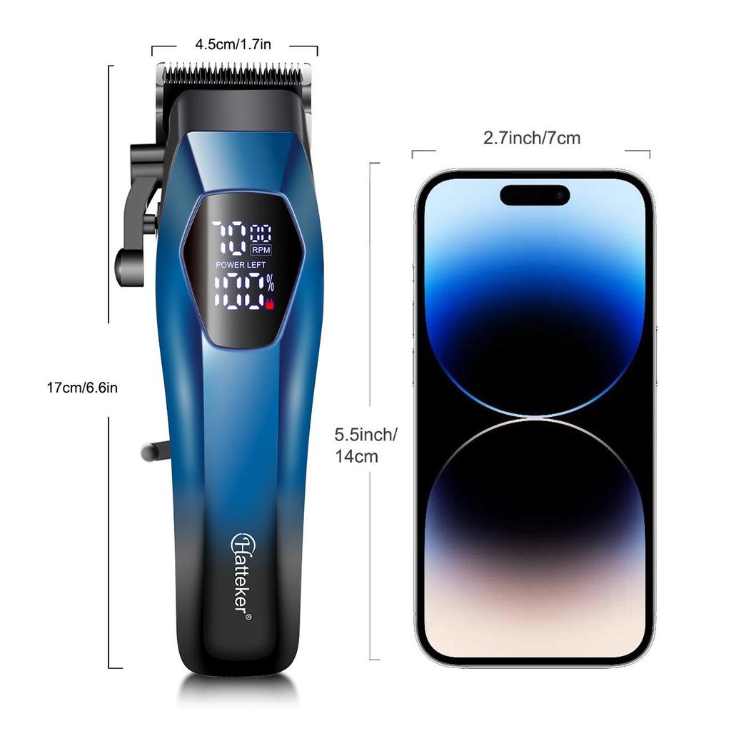 Hatteker Electric Hair Clipper Professional Barber-Grade with Digital Display Gradient Shaving Trimmer for Precision