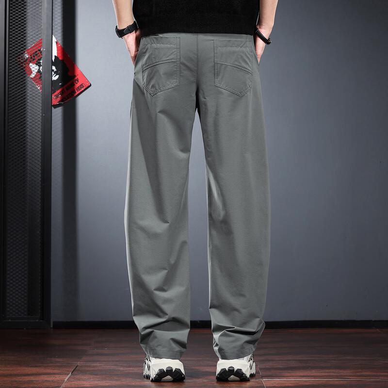 Jielenuo Men's Summer Outdoor Quick-Dry Straight-Leg Casual Pants