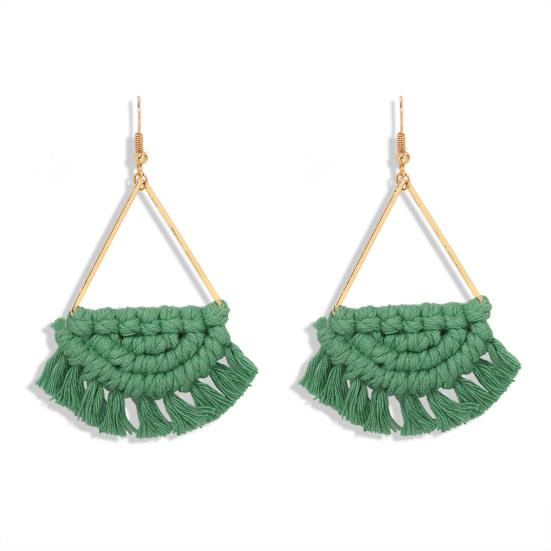 1 Pair Women Dangle Earrings All Match Ear Decoration Creative Weave