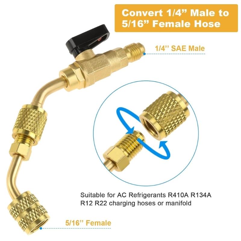Maintenance Tool Cooling System Tool Refrigerant Adapter Valves Core and Remover Perfect for Cooling System Maintenance
