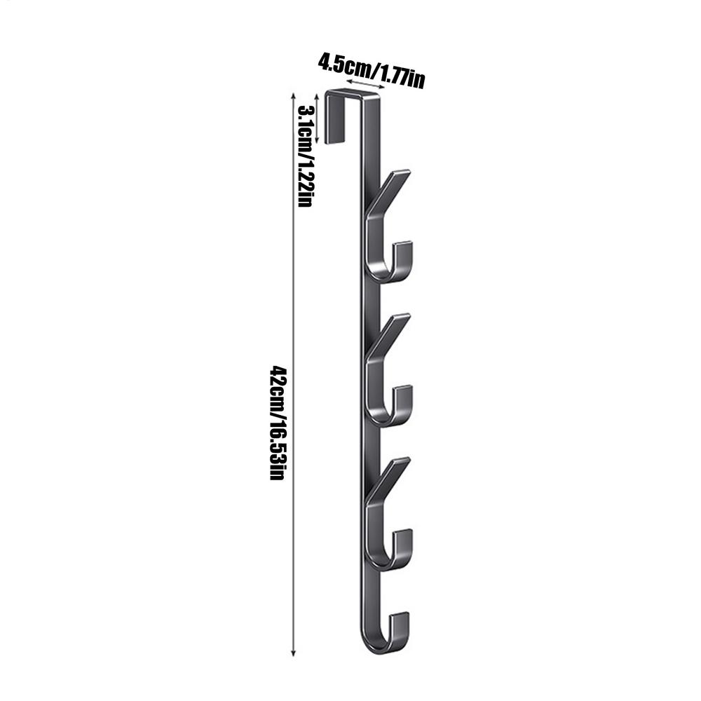 מתלה בגדים רב-תכליתי מתלה בגדים לקיר ללא קידוח ווים לבגדים עיצוב אנכי לאחסון מאחורי הדלת