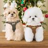 Bichon Kožený Vysoce Kvalitní Pocit Corgi Malý Pes Pu Domácí Pes Teddy Venkovní Postroj Vodítko Sada Žlutý Pruhovaný Kávově Šedý Bílý Pruh