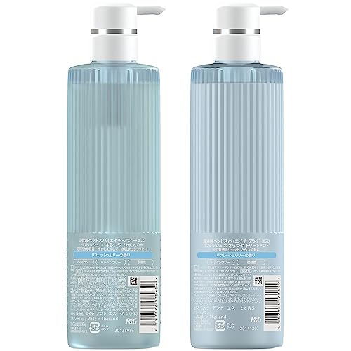 h&s Deep Experience Head Spa Refresh x Smooth Shampoo/Treatment Pump Set 435g+435g H&S