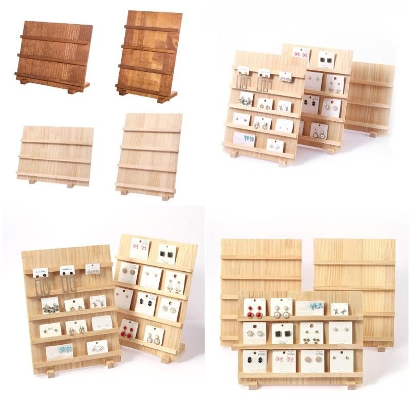 Wood Jewelry Earring Display Stand Storage Rack Display Holder Suitable for Home Office and Retail Store Presentation