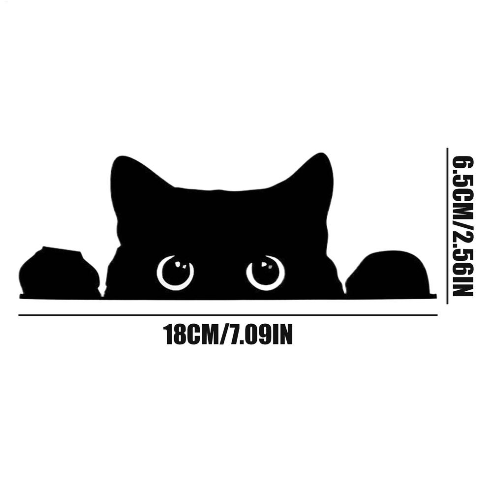 Hinter einem Baum hervorschauende Katze Autoaufkleber Wasserdichte Fahrzeugaufkleber für Stoßstangen Fenster, Laptop Helm Koffer Motorrad LKW Vinyl Dekor
