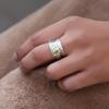 Citrine Ring, Meditation Spinner Ring, Silver Jewelry, Anxiety Healing Ring