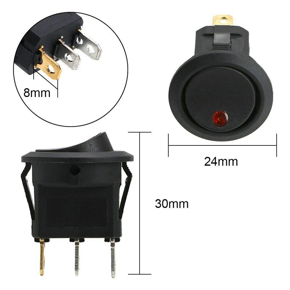 Brand New Rocker Switch Round ON/OFF Switch Parts SPST