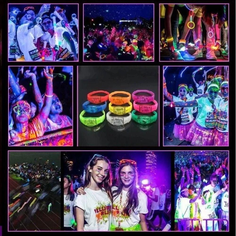 Voice Control Glow Bracelets Sound Activated Flashing Wristbands Festival Wedding