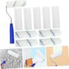 10-Piece Paint Roller Set With High-Density Foam, Cotton Brush Heads, Tray And Ergonomic Handle  Hand Tools