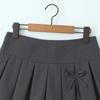 Summer Women Hot Sweet Short Skirt Vintage Low Waist Bow Tied Mini Skirts Chic Slim Pleated Skort