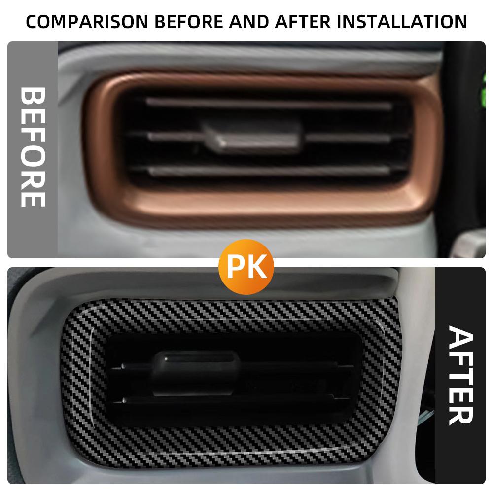 2pcs Side AC Vent Cover for Ford Maverick Pickup 2022 2023 2024 LHD Air Conditioning Outlet Trim Decoration Sticker Accessories