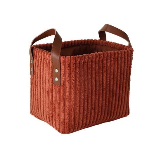 Вельветовая корзина для хранения Складной контейнер для хранения с усиленными ручками Складной органайзер-корзина для детских игрушек одежды шкафа прачечной спальни S 990₽