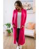 Azura Exchange Strawberry Pink Plus Size Side Split Pockets Duster Cardigan