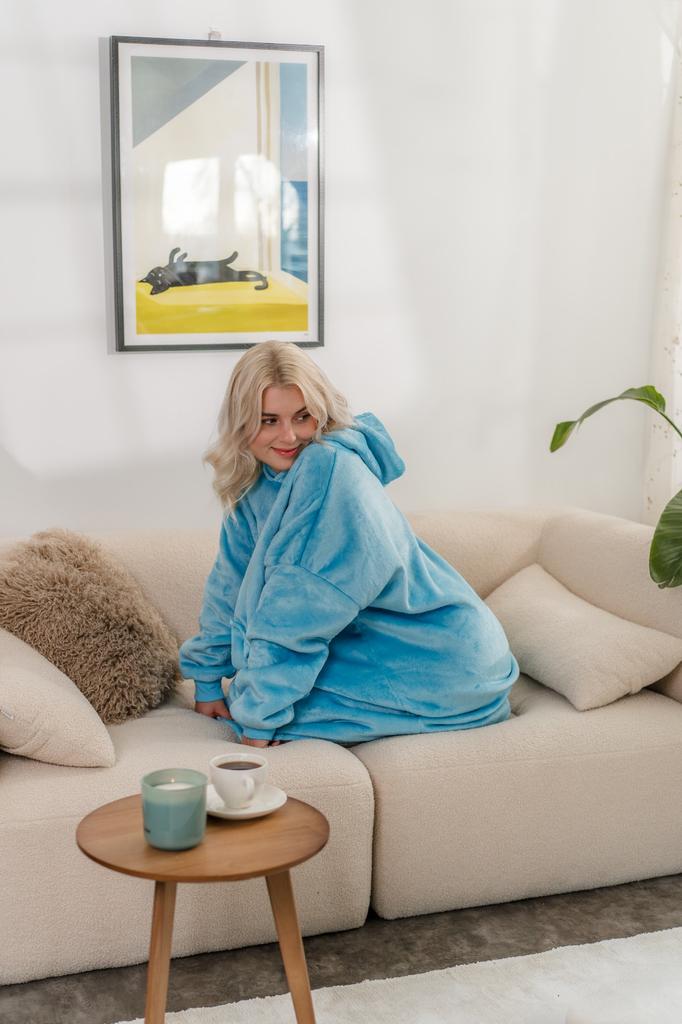 Blanket sweatshirt tv long women's men's blanket sweatshirt bedspread gift for a girl