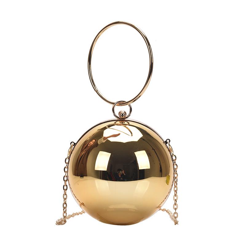 2025 Trendy Acrylic Ball Evening Bag - Round Chain Shoulder Crossbody for Women