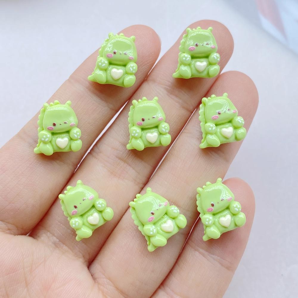 20Pcs New Cute Resin Cartoon Rabbit, Panda, Dog, Dinosaur Flat Back Scrapbooking DIY Jewelry Craft Decoration Accessories