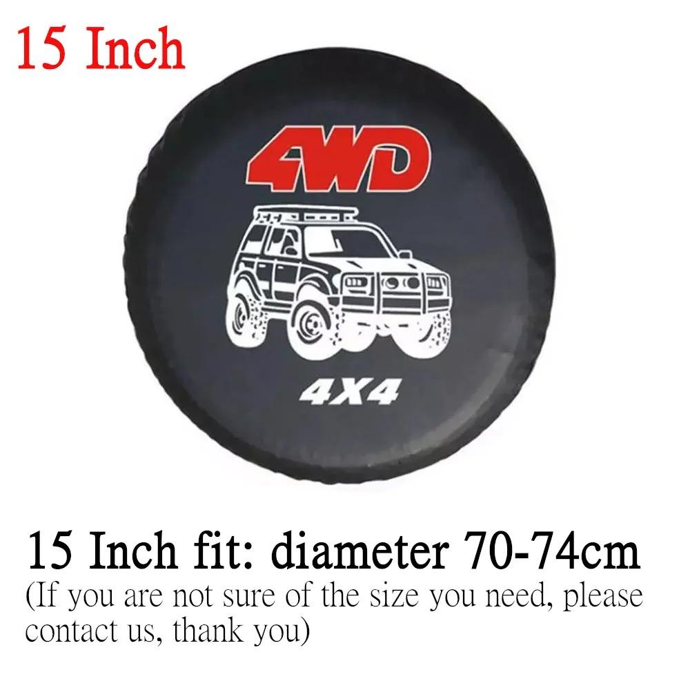 14" 15" 16" 17" Inch 4WD 4x4 PVC Leather Spare Wheel Tire Cover Case Bag Pouch Protector Car Tyres 14 Inch For Jeep Hummer