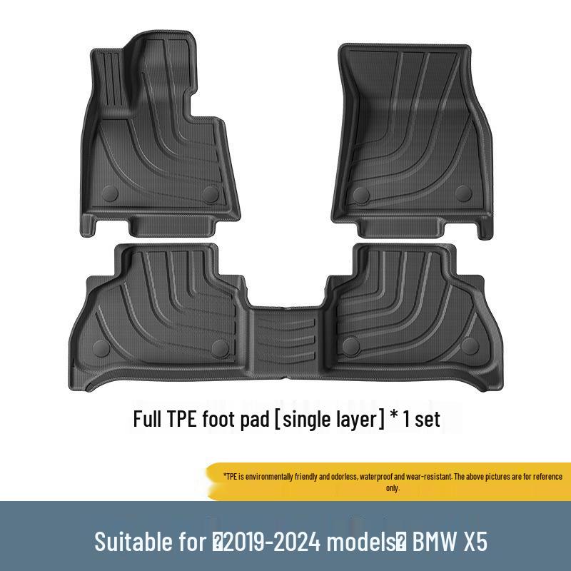 Dedicated TPE Floor, Seat Back, and Trunk Mats for BMW X5 (2019-2024).