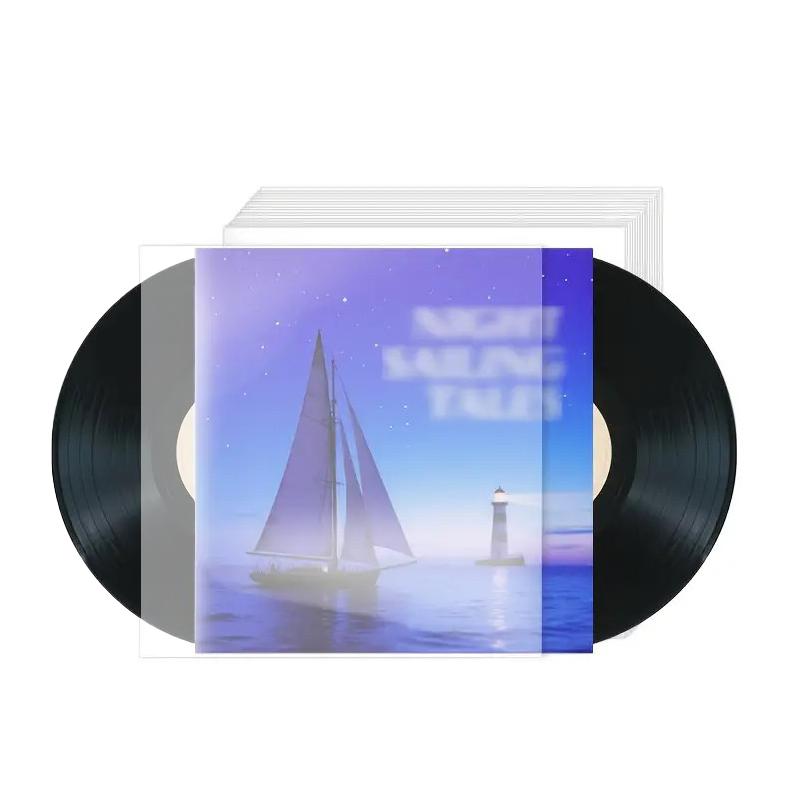 3/5/10 Stück Vinyl-Schallplatten-Aufbewahrungstaschen Doppelte Öffnung Drei Schichten 12 Zoll LP Schallplattenhülle Zwei-Wege-Öffnung Albumschutzhülle