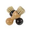 Beech Wood Gourd-Shaped Pig Bristle Brush - Dual Color Options for Shoe and Clothing Dust Removal
