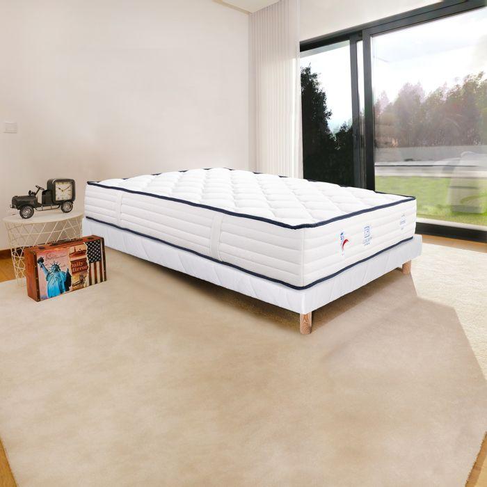 Mattress Set 160x200 Cm, Patriote, 27 Cm, Pocket Springs, Firm, Summer/winter Side + White Bed Base 13cm