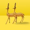 Golden Big Deer Idol, Vastu Deer Idol For Home, Office, Gold Brass, Size - 23 Cm