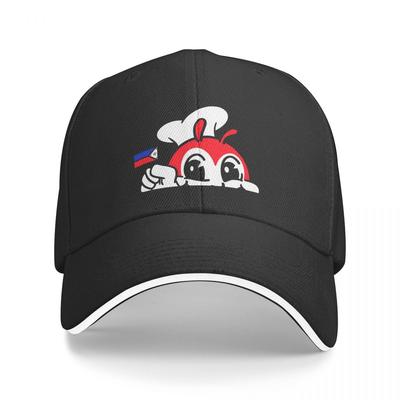 Jollibee Peeking Philipppine Flag Cap Baseball Caps Snapback Fashion Baseball Hats Breathable Casual Polychromatic