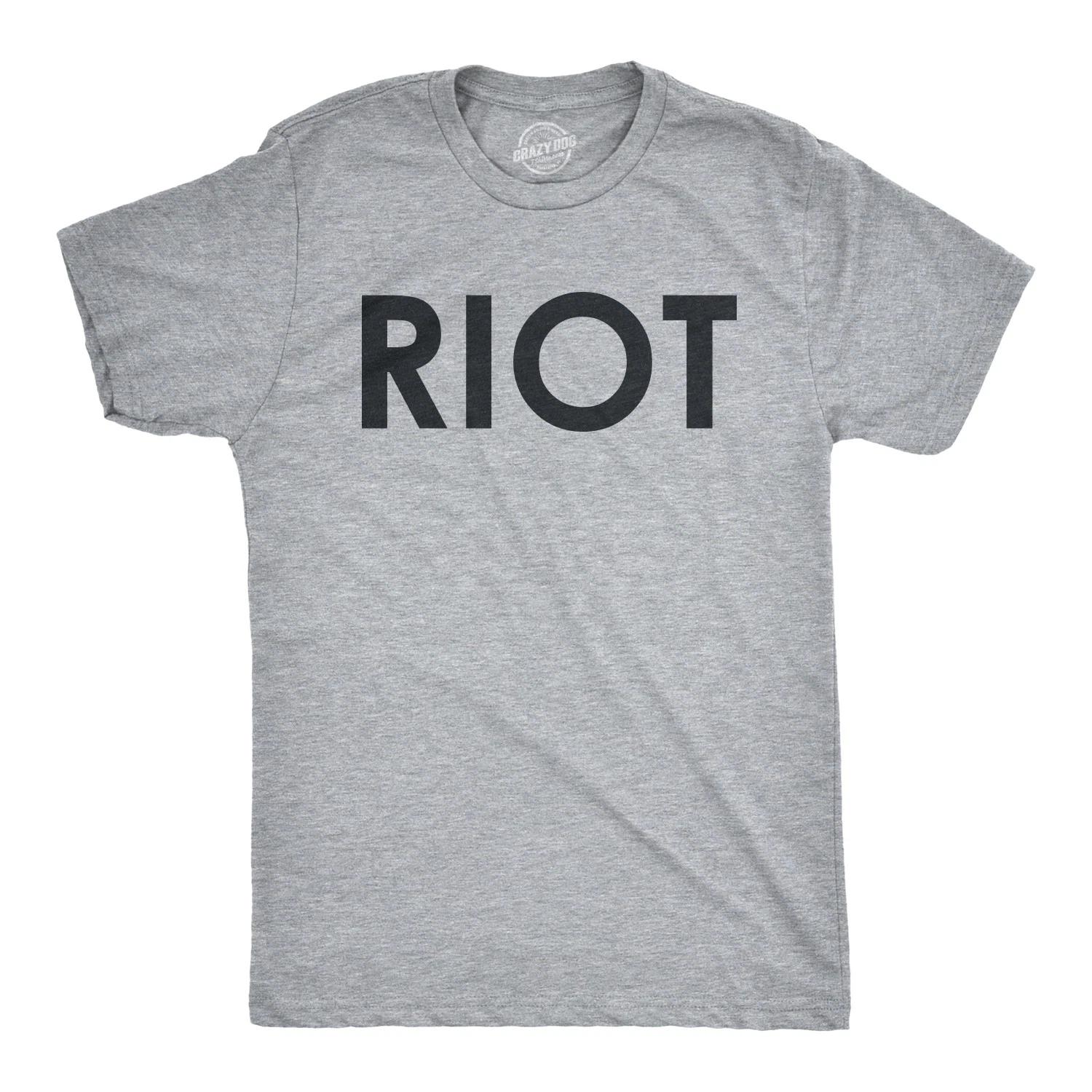 Riot T shirt Funny Shirts for Men Political Novelty Sarcastic Adult Tees Humor M