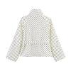   European and American Style, New Women's Fashionable Casual Versatile Two-color Polka Dot Trench Coat
