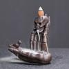 Handheld Skull Reflux Incense Burner Halloween Ghost Ornament Retractable Sandalwood Design Unique Home Decor Gift Idea