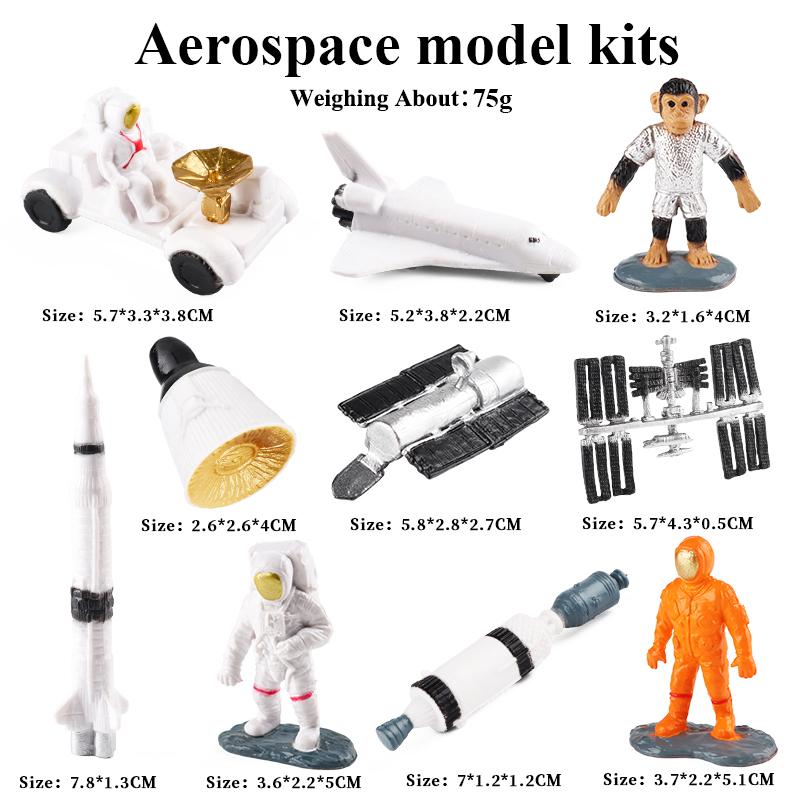 Oenux Space Astronaut Spaceship Rocket The Solar System Cosmic Planet Universe Model Action Figures Miniature Education Kid Toys