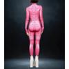 Women Dance Pink Tights Adults Halloween Party Cosplay Dress Up Cyber Punk 3D Digital Printing Jumpsuit