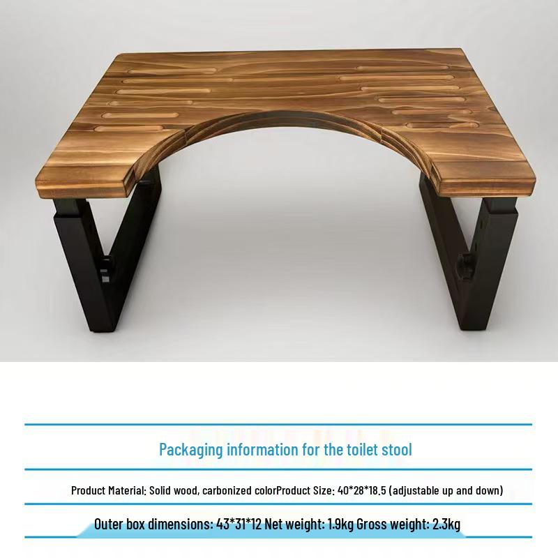 In-Stock Adjustable Folding Wooden Bathroom Toilet Footstool