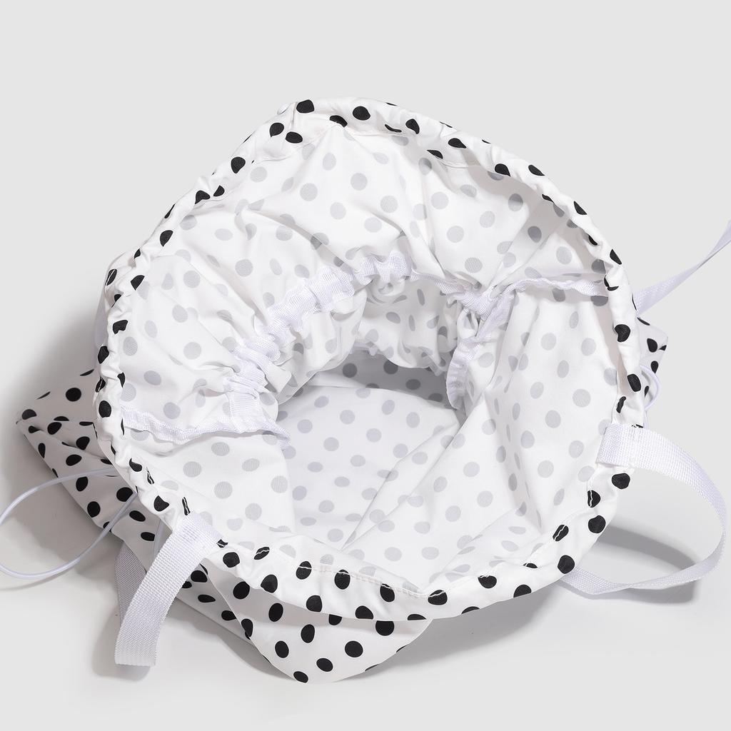 2025 New Large Capacity Solid Color Simple Versatile Design College Student Backpack for Class Fashionable Polka Dot Backpack