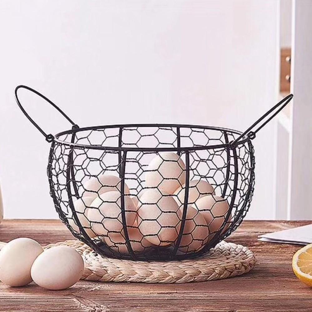 Для кухни Железный Цыпленок для хранения яиц Корзина Контейнер для коллекции держатель для фруктов и закусок