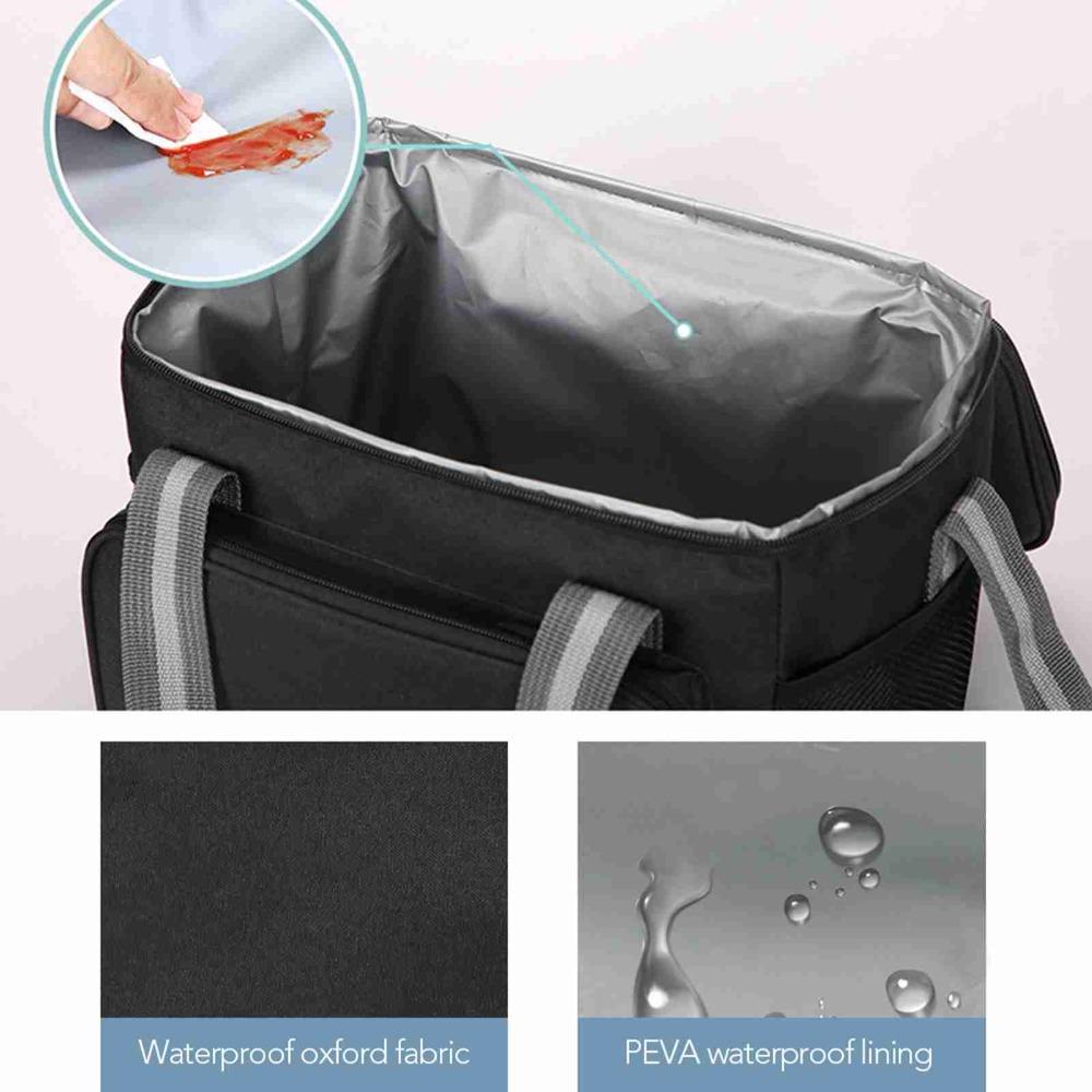 Leakproof Insulated Cooler Bag Oxford Fabric Soft Cooler Tote Durable Thermal Bag Picnic